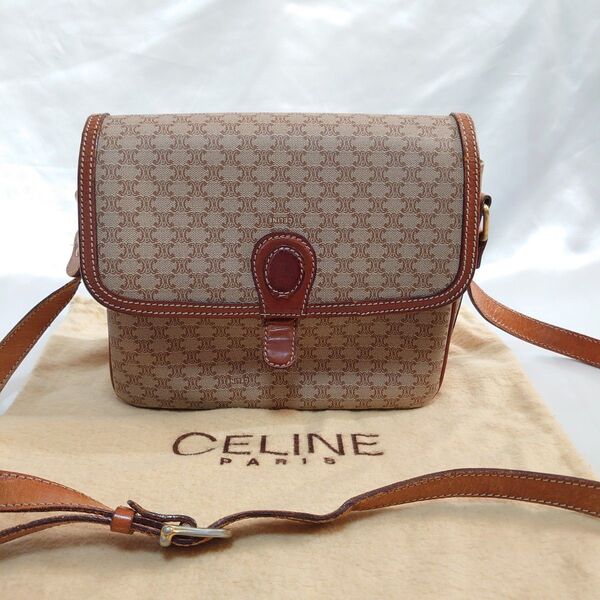 CELINE マカダム柄 ショルダーバッグ