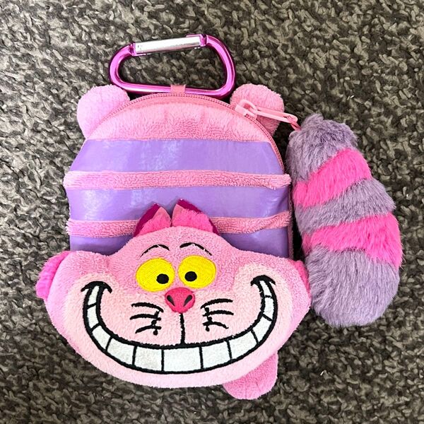 ディズニー チェシャ猫 ポーチ 東京ディズニーリゾート 不思議の国のアリス カラビナ付き マスコットポーチ Disney