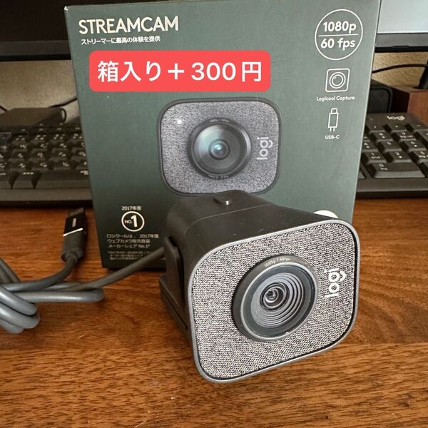 Logicool StreamCam C980GR グラファイト 動作品 USB-A変換器付 ロジクール WEBカメラ