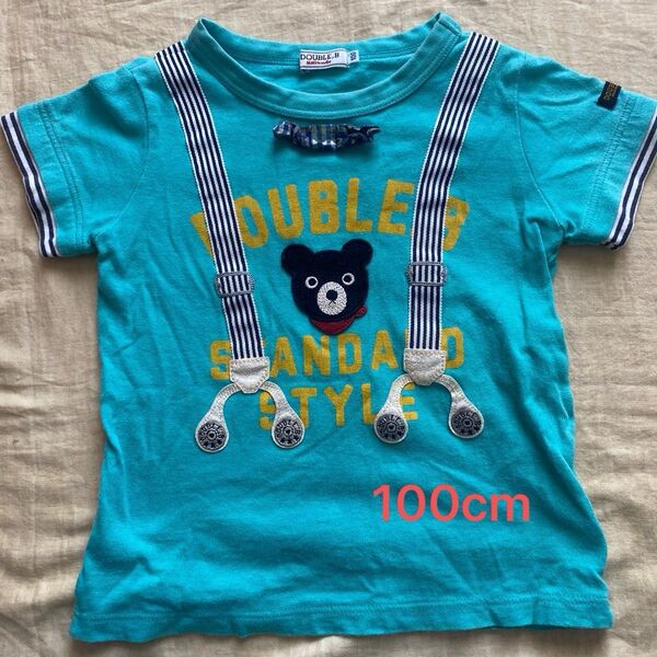 ダブルB 100cm Tシャツ ミキハウス サスペンダー 蝶ネクタイ