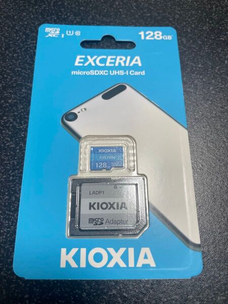 新品未開封 KIOXIA microSDカード 128GB UHS-I EXCERIA SDアダプタ付