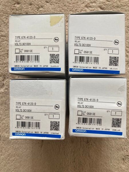 OMRON リレー G7K-412S-D 4個セット DC100V