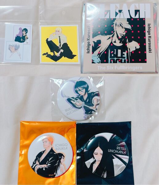 BLEACH EX. 記念原画展 ステッカー レコードコースター 缶バッジ まとめ売り バラ売り不可