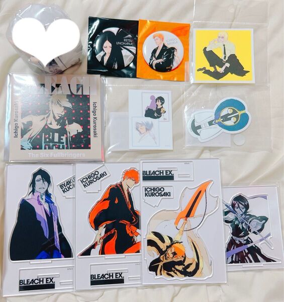 BLEACH EX 展示 グッズ まとめ売り アクリルスタンド 缶バッジ ステッカー