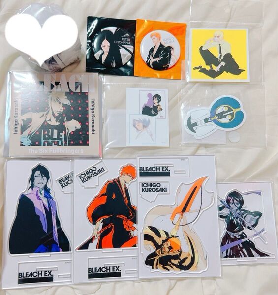 BLEACH EX. 展示会 グッズ アクスタ ステッカー 缶バッジ レコード コースター まとめ売り