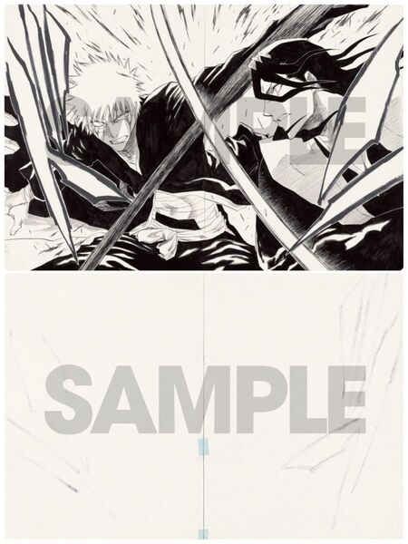 BLEACH EX. FINAL 20周年記念原画展 黒崎一護&朽木白哉 複製原稿
