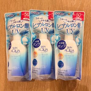 新品未開封 ロート製薬 スキンアクア スキンアクアスーパーモイスチャー UVジェル 140g 3本セット