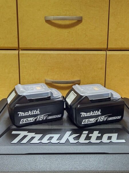 【送料無料】マキタ 純正 BL1860B リチウムイオンバッテリー 18V 6.0Ah 2個セット 新品未使用