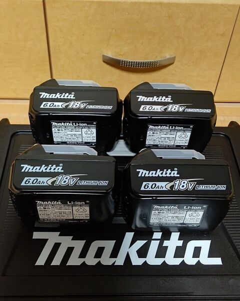 【送料無料】マキタ 純正 BL1860B リチウムイオンバッテリー 18V 6.0Ah 4個セット 新品未使用