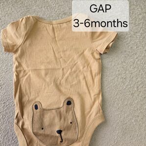GAP 半袖ロンパース ベビー 3-6months ロンパース夏 ブラウン
