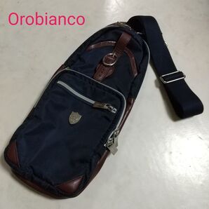 Orobianco オロビアンコ レザー リモンタナイロン ボディバッグ