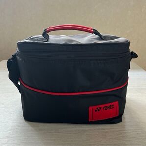 【YONEX】ヨネックス 美品クーラーバッグ 保冷バック ブラック×レッド スポーツ テニス バドミントン