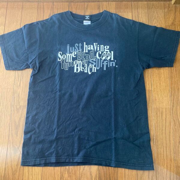 mooneyes Tシャツ 黒 ブラック ロゴ プリント ムーンアイズ