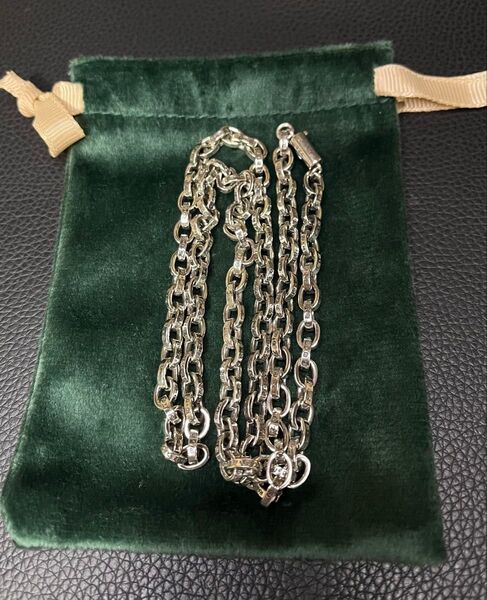 ☆新品☆ ペーパーチェーン ネックレス チェーン シルバー925 silver925 刻印