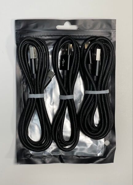 USB Type-C 充電ケーブル 3本セット(1M/1M/2M) 黒