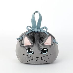 【新品】紀ノ国屋 保冷巾着 ロシアンブルー(猫型)