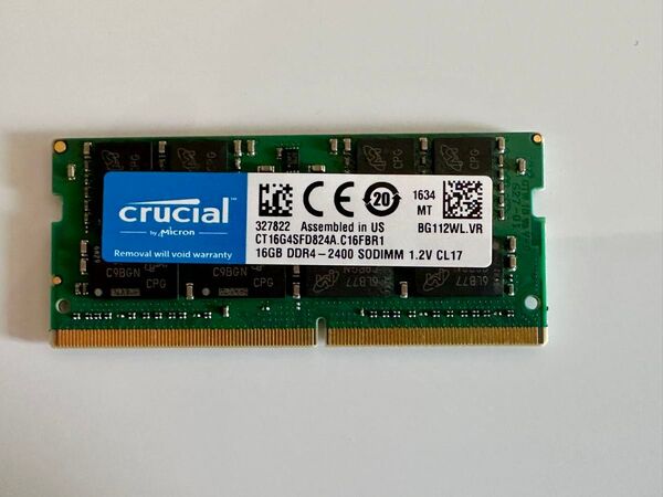 Crucial ノートPC用メモリ 16GB DDR4-2400