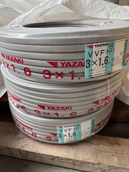 Fケーブル YAZAKI VVF 矢崎電線 電線 1.6-3C 100m