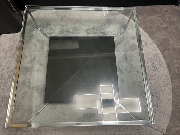 ガラス天板 センターテーブル ローテーブル リビングテーブル 海外製