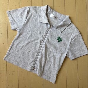 【しまむら】ガールズ 半袖 ジップアップ リブ 150cm
