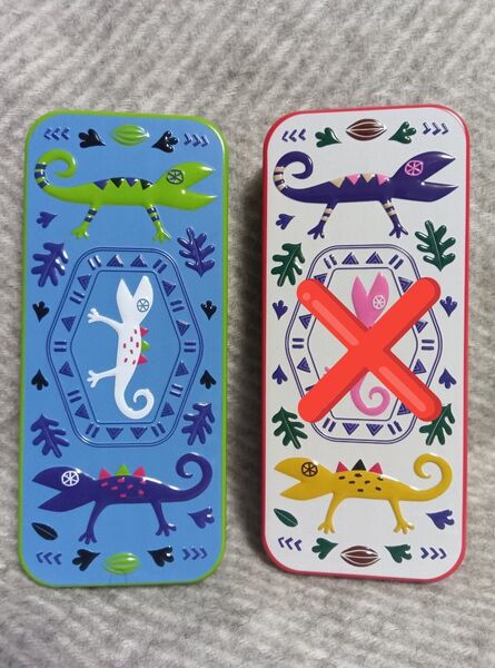 KALDI カルディ カカオの森 板チョコトカゲ缶 ブルー 未開封