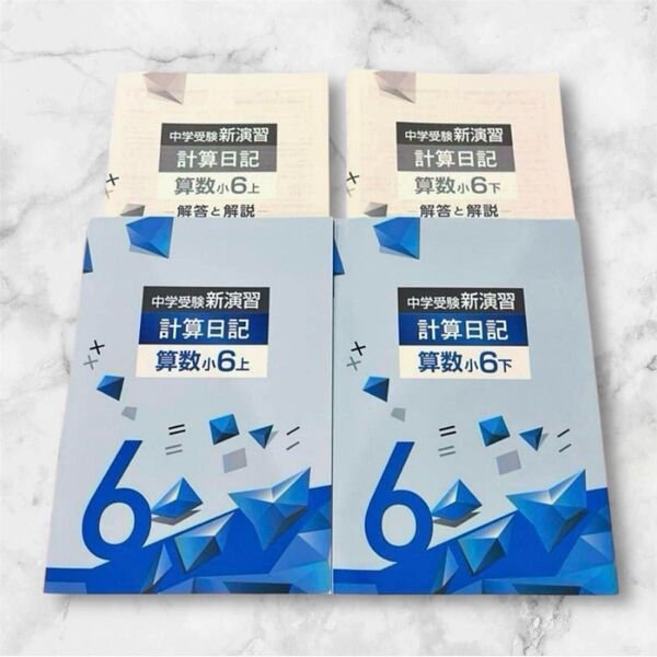 【上下セット】中学受験 新演習 計算日記 算数 小5 塾教材 新品 問題集 上 下 テキストセット