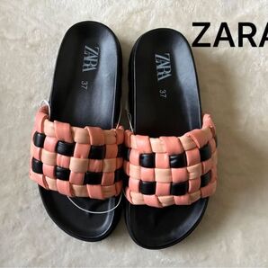 ZARA 厚底サンダル 編み込み新品未使用