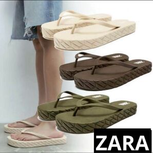 ZARA フラットサンダル新品未使用