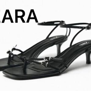ZARA レザーストラップサンダル新品未使用