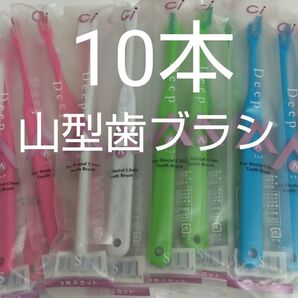 10本セット歯科用ラムダ歯ブラシSやわらかめ日本製全長162mm