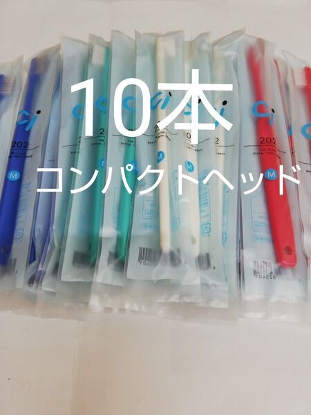 10本歯科医院専用コンパクトヘッド歯ブラシ Ci202ふつうCiでベストセラー