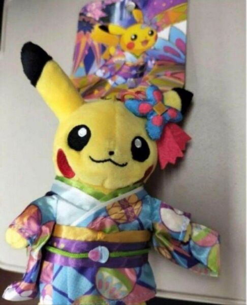ポケモンセンターカナザワ限定 ピカチュウ マスコット ぬいぐるみキーホルダー ぬいぐるみ ポケットモンスター 加賀着物のピカチュウ