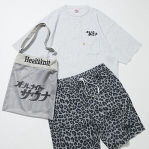 サウベニア 別注 メッシュバッグ付き KANNAIGI by Healthknit /ワッフル/館内着/ヘルスニット/Mサイズ