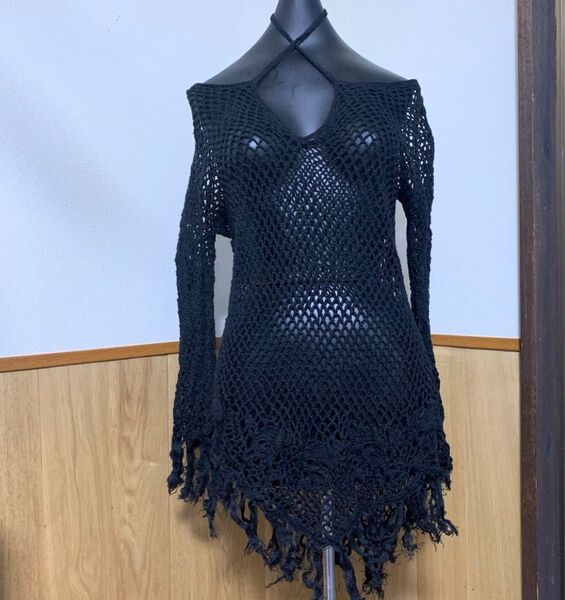 アルゴンキン レース編み シースルーニット パンク ヴィジュアル系 カットソー トップス