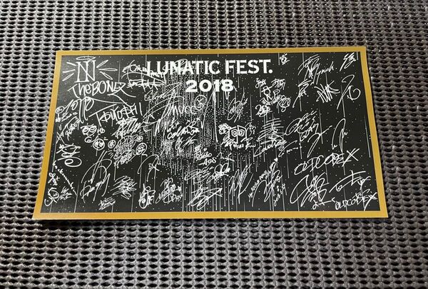 LUNATIC FEST.2018 出演アーティストサイン入りステッカー