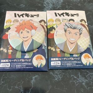未使用品 ハイキュー!! 和紙風トレーディング缶バッジ セット