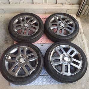 送料込み 美品15インチ ホイールタイヤ4本セット165/55R15 バリ山
