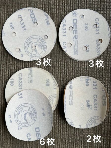 ペーパーディスク #240 #180 DEERFOS黄色 CA331 紙タイプ 研磨材 研磨砥石種類