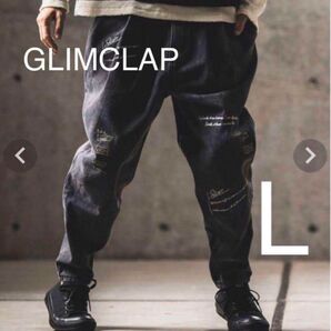 新品 GLIMCLAP embroidery designデニムパンツ L
