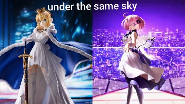 ANIPLEX アルトリア ペンドラゴン マシュ キリエライト under the same sky 1/7 スケールフィギュア