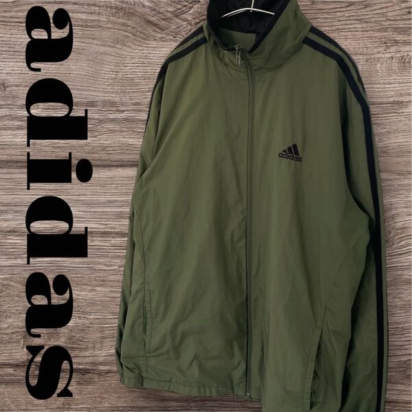 adidas アディダス ジャケット アウター 上着 パーカー ブルゾン メンズ L グリーン