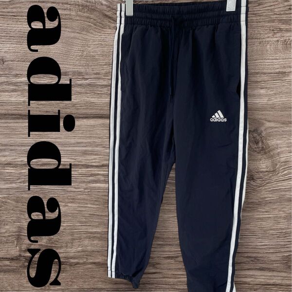 adidas アディダス ナイロンパンツ ボトムス ズボン パンツ シャカパンツ レディース M ネイビー 紺