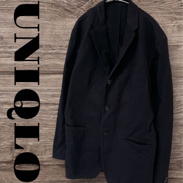 UNIQLO ユニクロ ジャケット テーラードジャケット アウター 上着 メンズ L ブラック 黒 無地