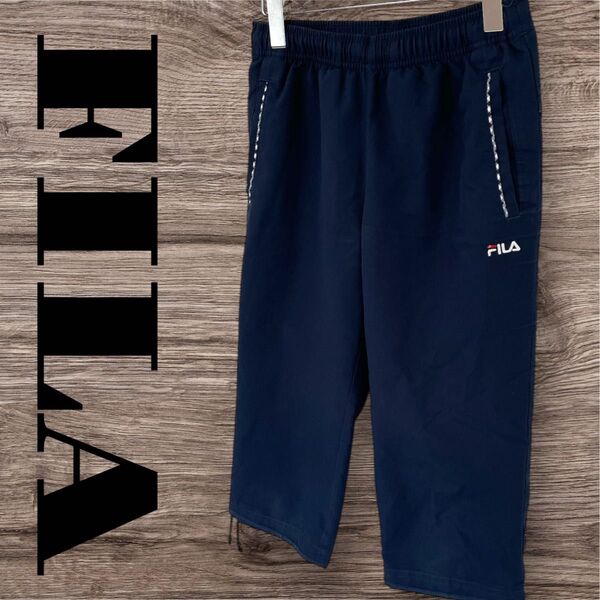 FILA フィラ パンツ ボトムス ズボン 五分丈 七分丈 レディース S ネイビー 紺
