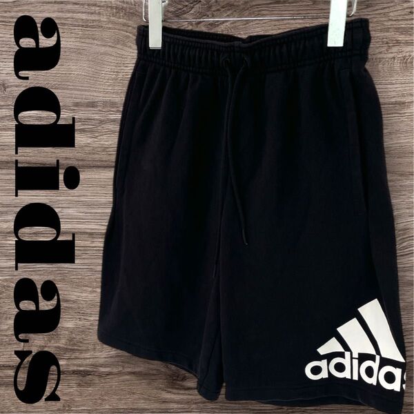 adidas アディダス ハーフパンツ ショートパンツ スウェットパンツ パンツ ボトムス ズボン レディース M 黒 ブラック