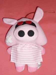  ultra rare!1992 year time bo can Yatterman character soft toy ( not for sale )toki pig 