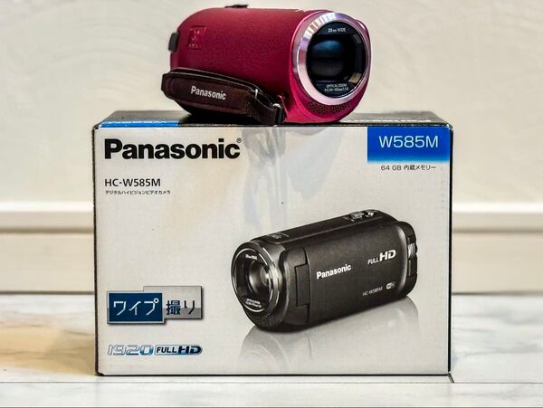 Panasonic デジタルハイビジョンビデオカメラ HC-W585M ピンク / VW-ACT380 アクセサリーキット付き
