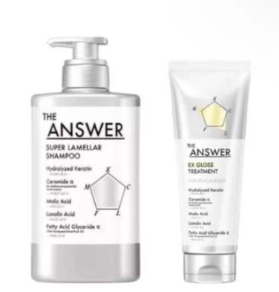 花王 THE ANSWER ジアンサー ①スーパーラメラシャンプー 400ml ②EXヘアトリートメント 220g セット