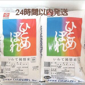 令和6年度 岩手県産 ひとめぼれ 5kg×2袋 10kg 白米 いわて純情米 単一原料米 送料無料 24時間以内発送