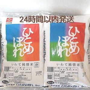 令和6年度 岩手県産 ひとめぼれ 5kg×2袋 10kg 白米 いわて純情米 単一原料米 送料無料 24時間以内発送